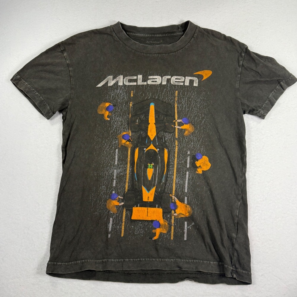 Abercrombie x McLaren F1 Team Graphic Tee XS Washed Black Forever Forward